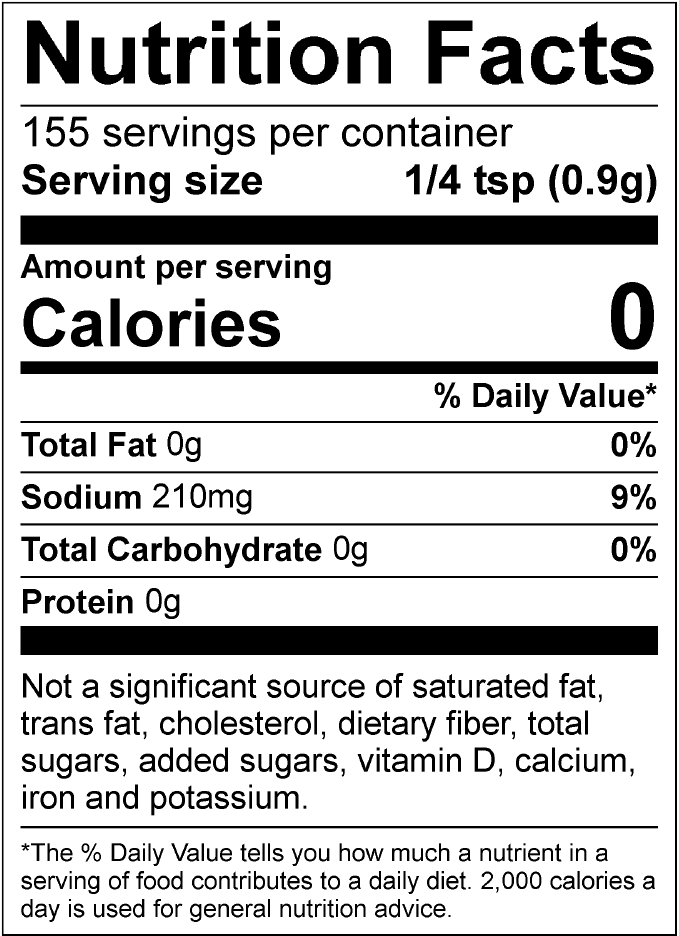 nutrition information