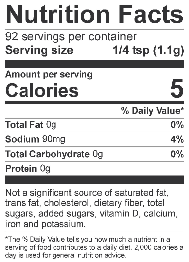 nutrition information