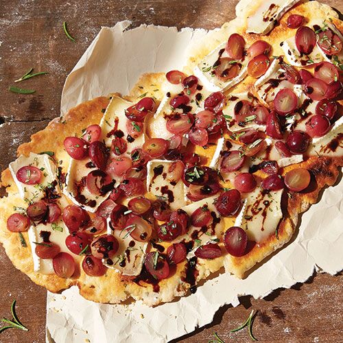 Grilled Grape, Rosemary & Brie Flatbread