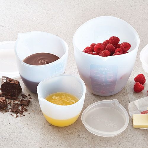 2pc (1 Cup & 2 Cup) Glass Prep Bowl Set with Measurement Lines Clear -  Figmint™