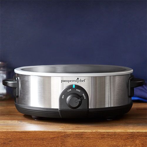 Pampered Chef Rockcrok 4-Qt. Slow Cooker Set